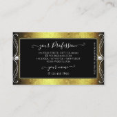 Black Gold Mosaic  Sparkle Diamonds Voeg Logo toe Visitekaartje (Achterkant)