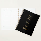 Black gold motivational quote 2026 planner (Display)
