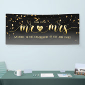 Black Gold Mr en Mrs Verloving Banner (Beurs)