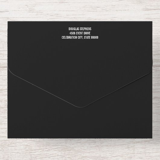 Black Gold Name Photo Milestone Birthday All In One Uitnodiging (Achterzijde)