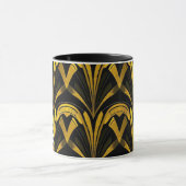 Black Gold Neo Deco Seamless Abstract Art Mok (Midden)