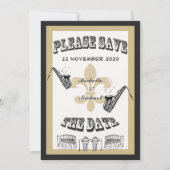 Black Gold New Orleans Jazz Save the Date (Voorkant)