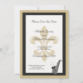Black Gold New Orleans Jazz Save the Date (Achterkant)