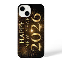black gold new year phone case