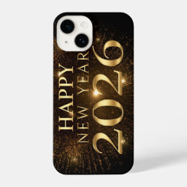black gold new year phone case iPhone 14 hoesje