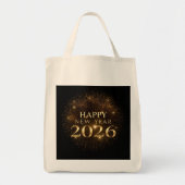 black gold new year tote bag (Voorkant)