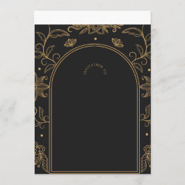 Black & Gold New Year's Eve Invitation an Kaart