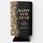 Black Gold New Year's Eve Party Seltzer Blikjeskoeler (Achterkant)