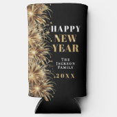 Black Gold New Year's Eve Party Seltzer Blikjeskoeler (Voorkant)