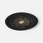 Black Gold Nurse Afstuderen Caduceus symbool Papieren Bordje (Gekanteld)