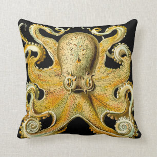 Black Gold Octopus Abstracte koele retro-heupkusse Kussen