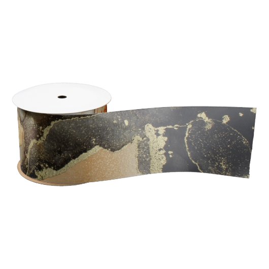 Black Gold Oranje Celestial Satijnen Lint (Spoel)