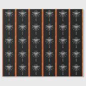 Black Gold Oranje Starburst dramatisch design Cadeaupapier (Vlak)