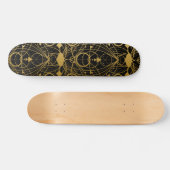 Black Gold Ornamenten Persoonlijk Skateboard (Horizontaal)
