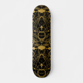 Black Gold Ornamenten Persoonlijk Skateboard (Voorkant)