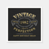 Black Gold  oud tot perfecte verjaardag Nap Servet (Voorkant)