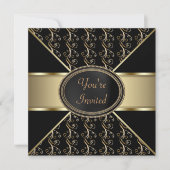 Black Gold Party Kaart (Voorkant)