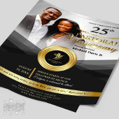 Black & Gold Pastoral Jubileum Church Event Flyer