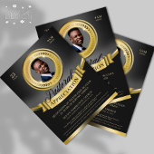 Black & Gold Pastoral Waardering Herkenning Flyer