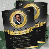 Black & Gold Pastoral Waardering Herkenning Flyer