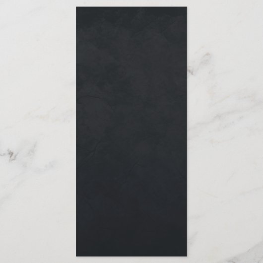 Black & Gold Peony Wedding Menu Card (Achterkant)