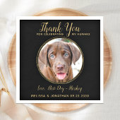 Black Gold Pet Weddenschap Hartelijk dank Aangepas Servet