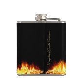 Black Gold Phoenix Flames 6 oz. Heupfles (Achterkant)