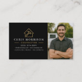 Black Gold Photo Building Construction Visitekaartje (Voorkant)