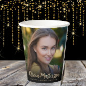 Black Gold Photo Graduparty Papieren Bekers