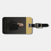 Black Gold Photo Luxe Real Estate Bagagelabel (Voorkant horizontaal)