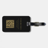 Black Gold Photo Luxe Real Estate Bagagelabel (Achterkant horizontaal)