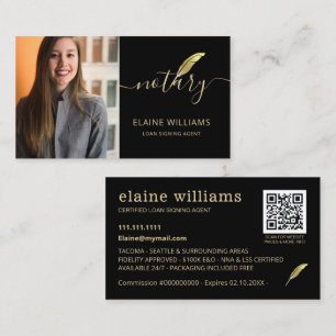 Black Gold Photo QR Notional Loan Signing Agent Visitekaartje