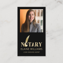 Black Gold Photo QR Notional Loan Signing Agent Visitekaartje
