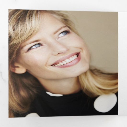 Black Gold Photos Folded Afstuderen Announounding Drieluik Uitnodiging (Binnenzijde eerst)