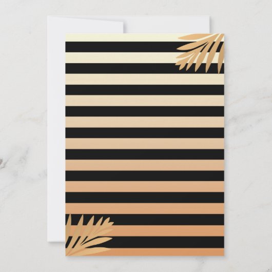 Black Gold Pineappel Surprise Retirement Party Kaart (Achterkant)