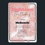 Black Gold Pink Alcohol Ink 18th Birthday Party Kaart<br><div class="desc">Ik hoop dat je van deze roze en gouden alcohol zult genieten,  inkt met een zwarte grens en roze-zwarte-gouden typografie. Dit zou geweldig zijn voor een 18e meisjesfeestje!</div>