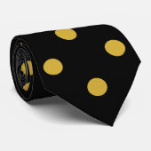 Black Gold Polka Dots Stropdas (Opgerold)