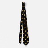 Black Gold Polka Dots Stropdas (Achterkant)