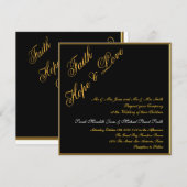 Black Gold Popular Weddenation Kaart (Voorkant / Achterkant)