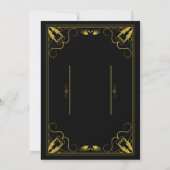 Black Gold  Post Wedding Invitation Kaart (Achterkant)