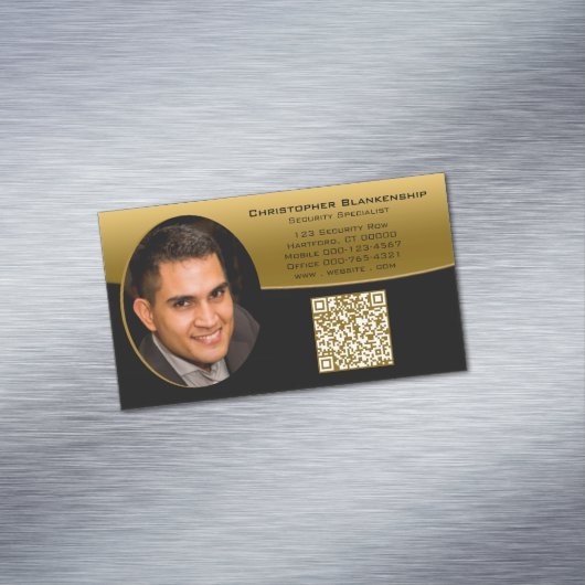 Black Gold Professional, aangepaste QR-code voor f Magnetisch Visitekaartje (Voorbeeld)