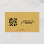 Black Gold Professional, aangepaste QR-code voor f Visitekaartje (Achterkant)