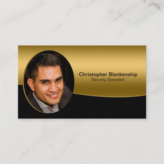 Black Gold Professional, aangepaste QR-code voor f Visitekaartje (Voorkant)