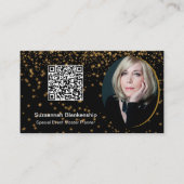 Black Gold Professional, aangepaste QR-code voor f Visitekaartje (Voorkant)
