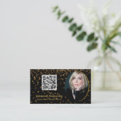 Black Gold Professional, aangepaste QR-code voor f Visitekaartje (Staand voorkant)