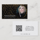 Black Gold Professional, aangepaste QR-code voor f Visitekaartje (Voorkant / Achterkant)