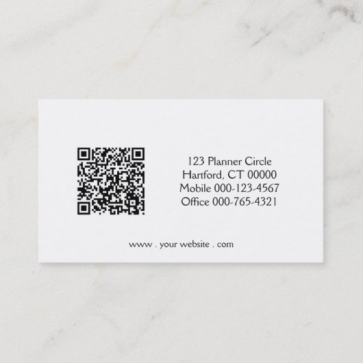 Black Gold Professional, aangepaste QR-code voor f Visitekaartje (Achterkant)