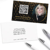 Black Gold Professional, aangepaste QR-code voor f Visitekaartje