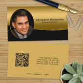 Black Gold Professional, aangepaste QR-code voor f Visitekaartje