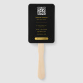 Black & Gold Professional Photo Real Estate Agent Handwaaier (Achterkant)